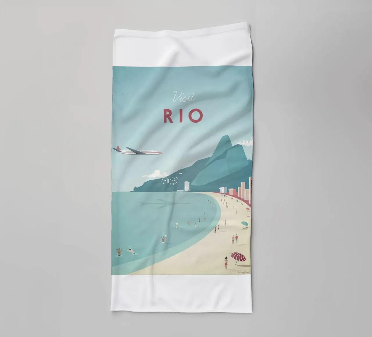 very nice view of the airplane towel by damon store
