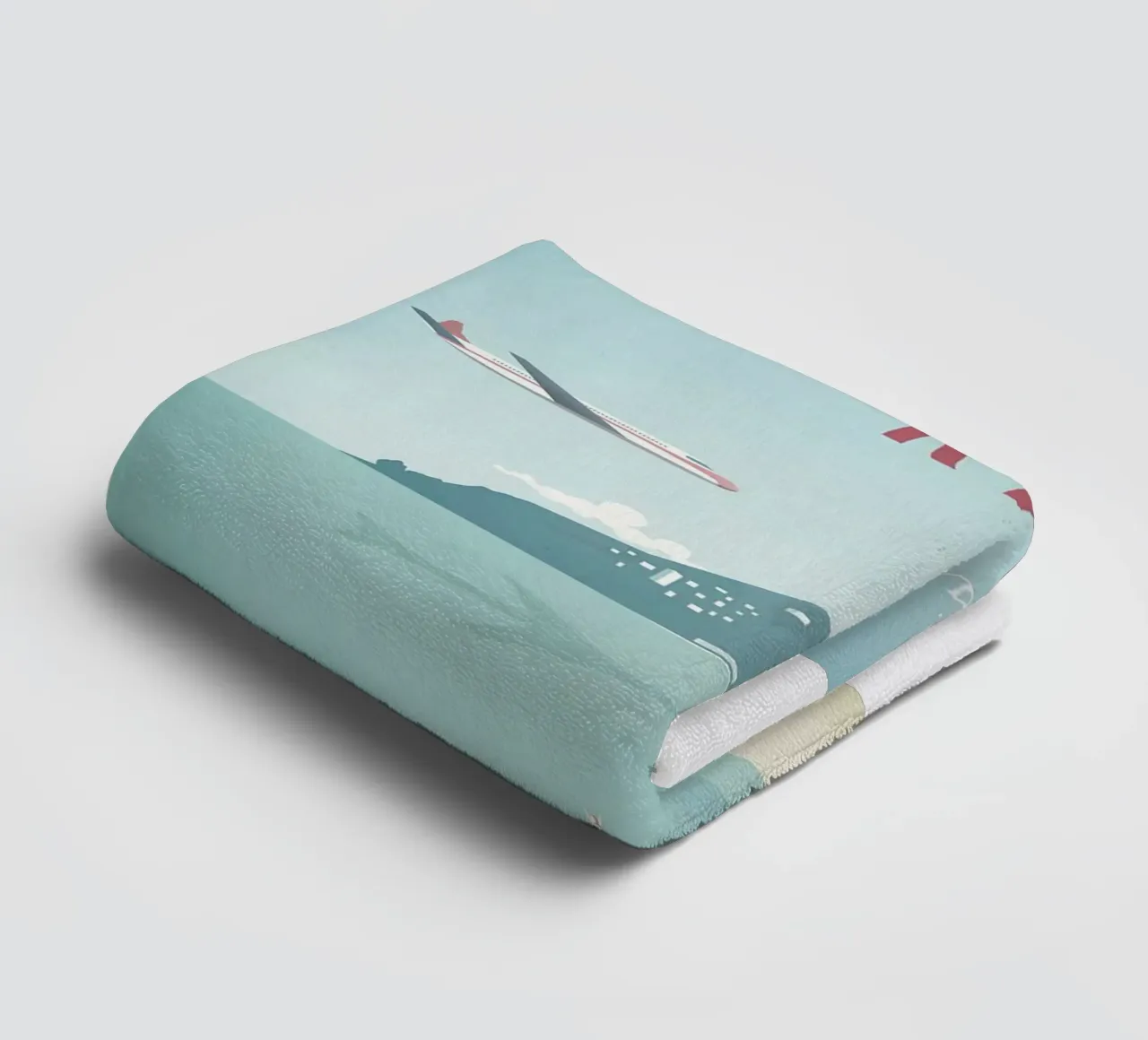 very nice view of the airplane towel by damon store
