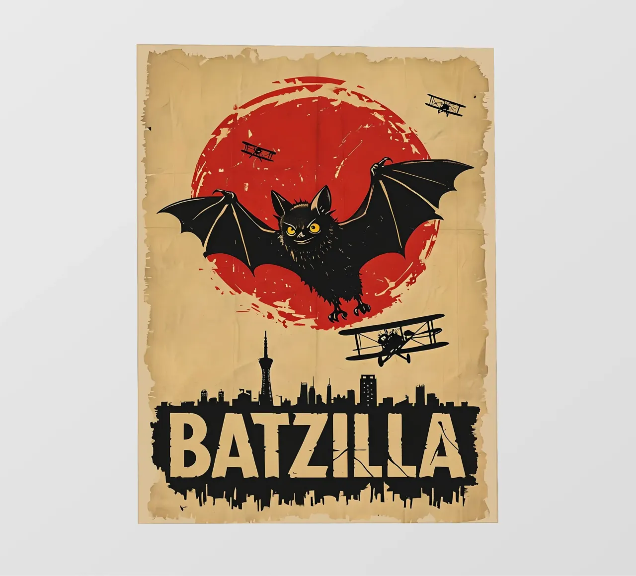 Batzilla vintage poster pellicola backlit da 🥝 KIWI STORE