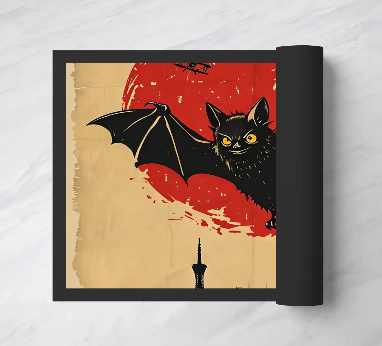 Batzilla vintage poster zerbino da 🥝 KIWI STORE