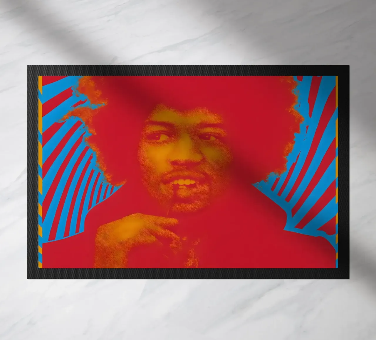 Jimi Hendrix Music Gig Concert Poster Classic Retro Rock doormat by DGUnder