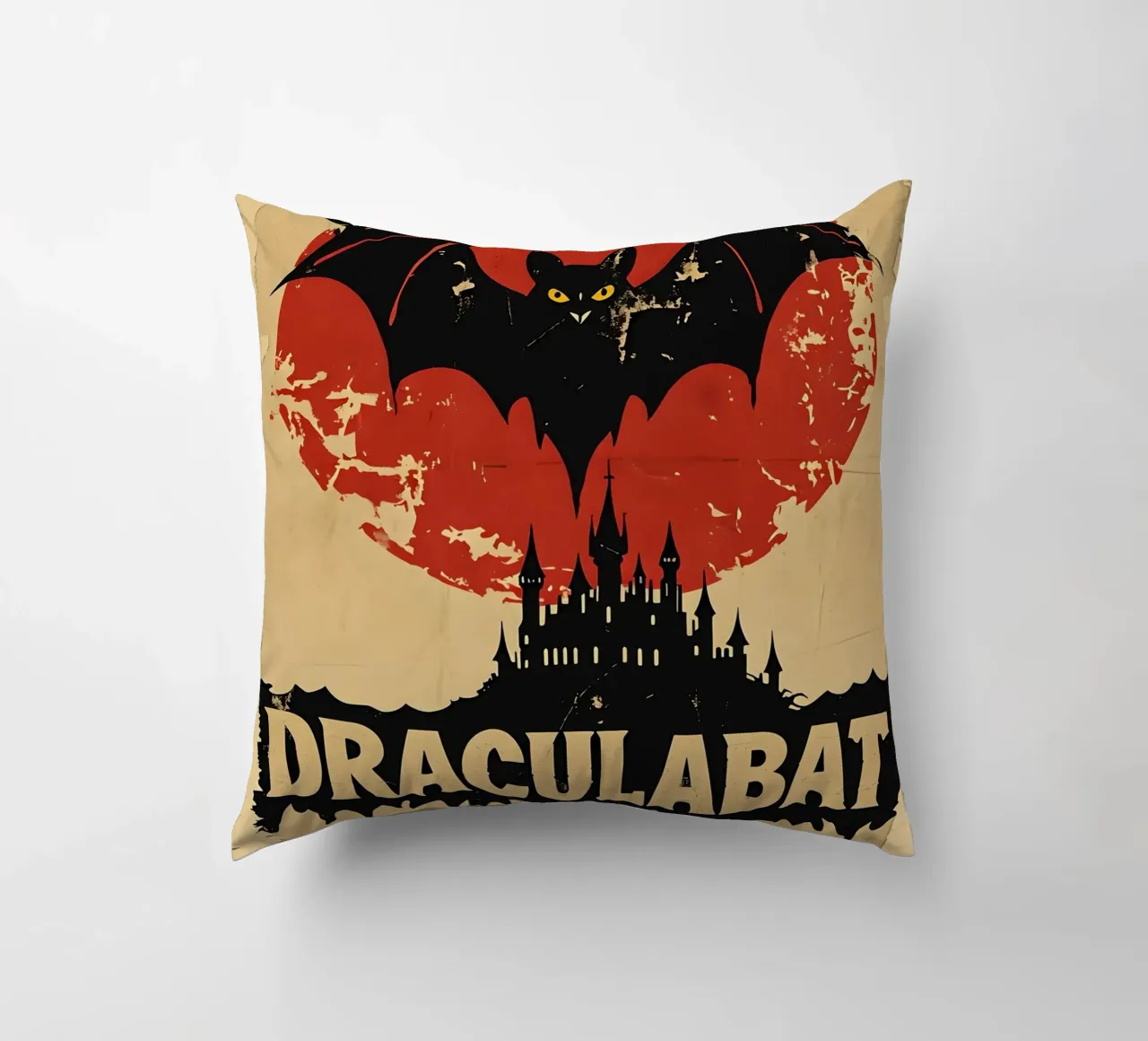 Poster d'epoca di Draculabat cuscino da 🥝 KIWI STORE