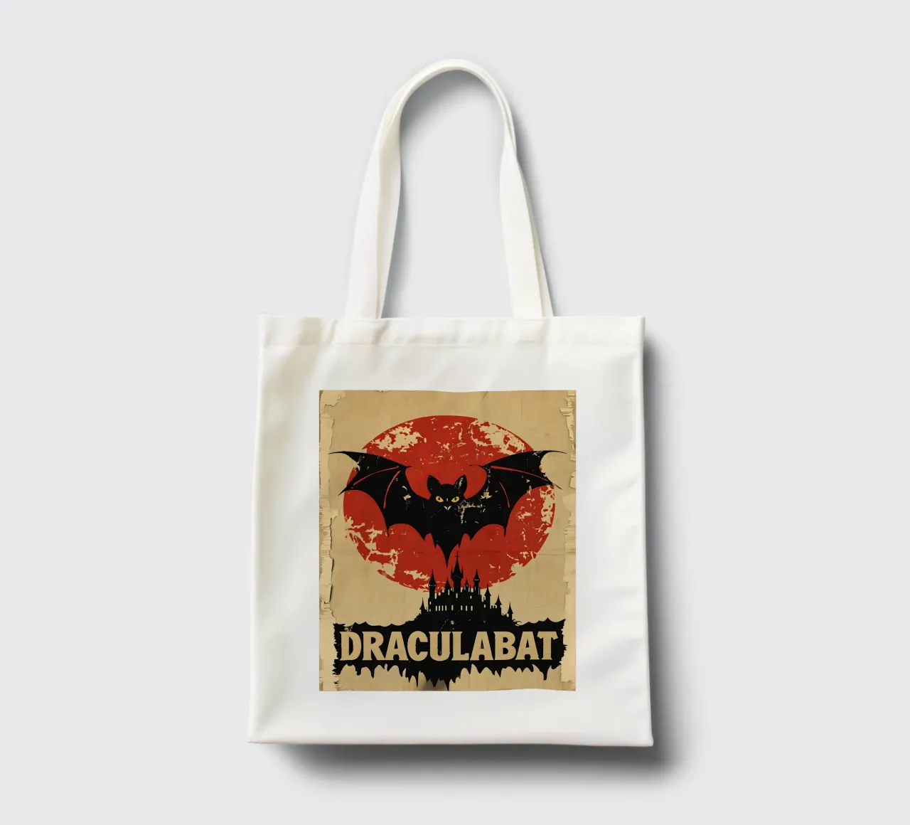 Poster d'epoca di Draculabat borsa in juta da 🥝 KIWI STORE