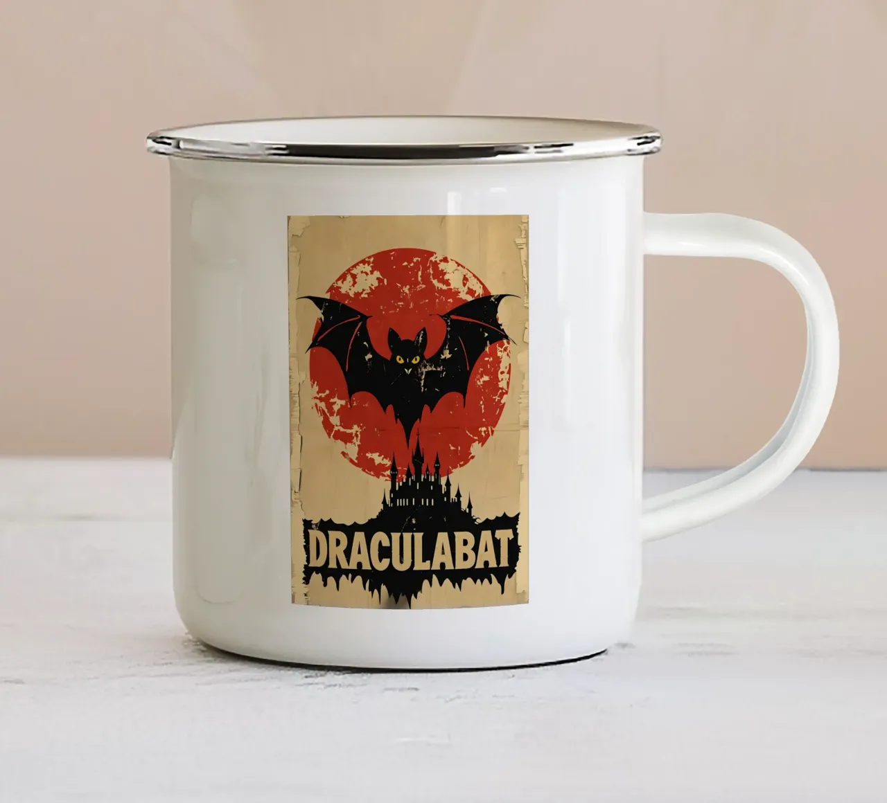 Poster d'epoca di Draculabat tazza in smalto da 🥝 KIWI STORE