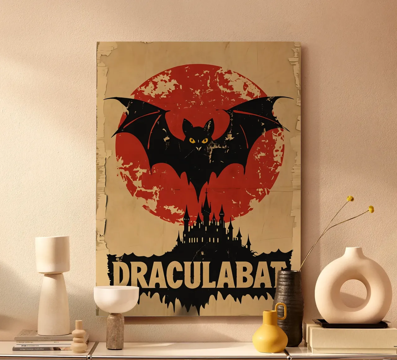 Poster d'epoca di Draculabat alluminio dibond da 🥝 KIWI STORE