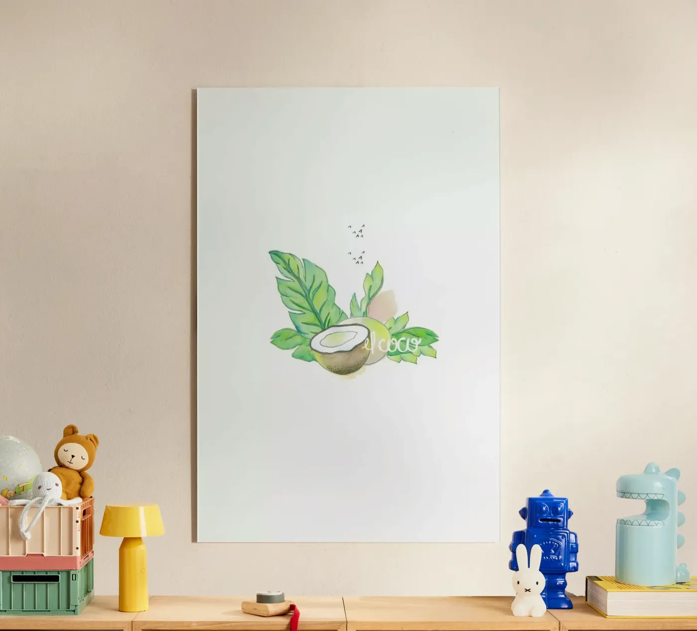 El Coco Acryl-Glas von Sandra De Leon