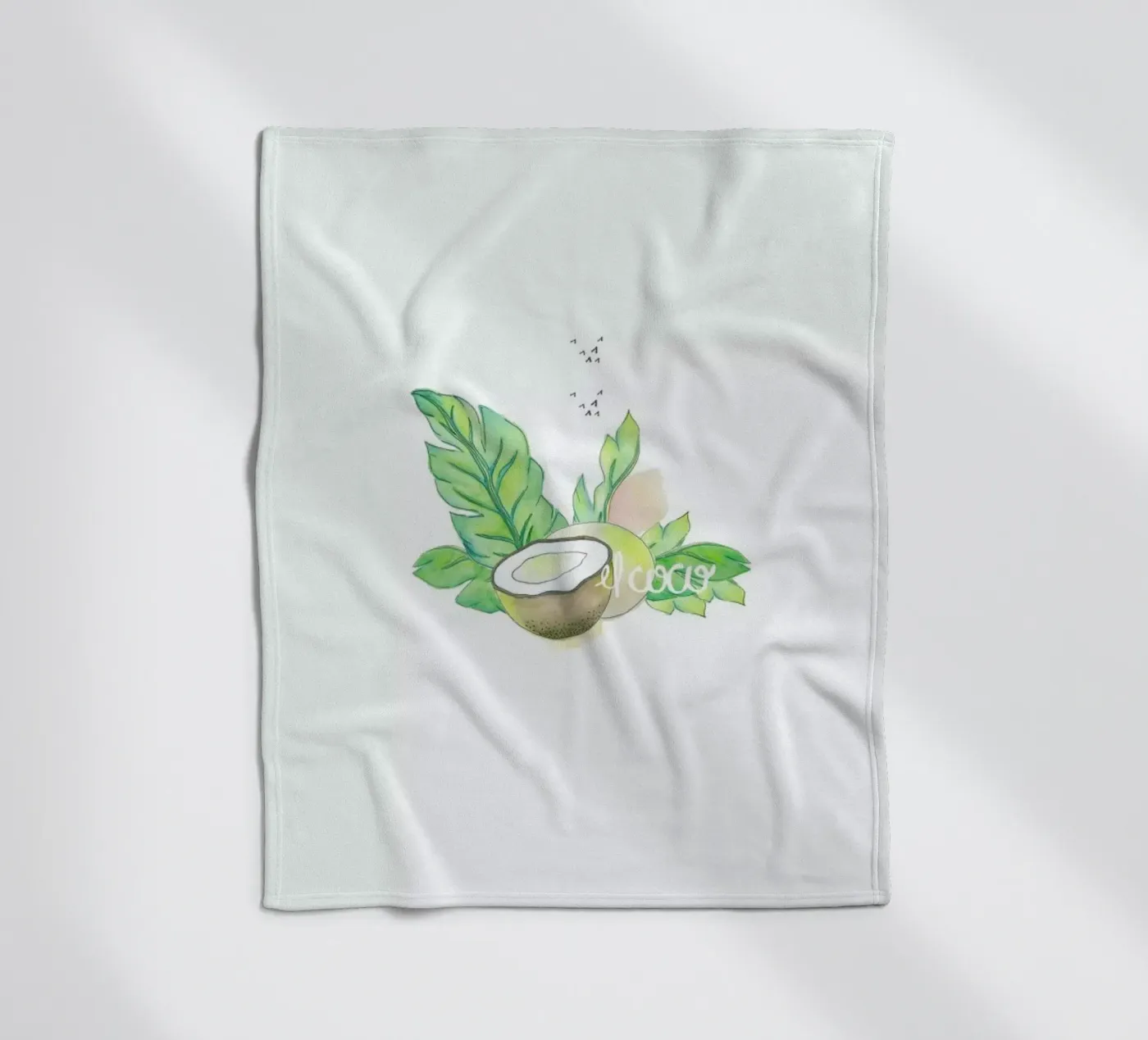 El Coco fleece blanket by Sandra De Leon