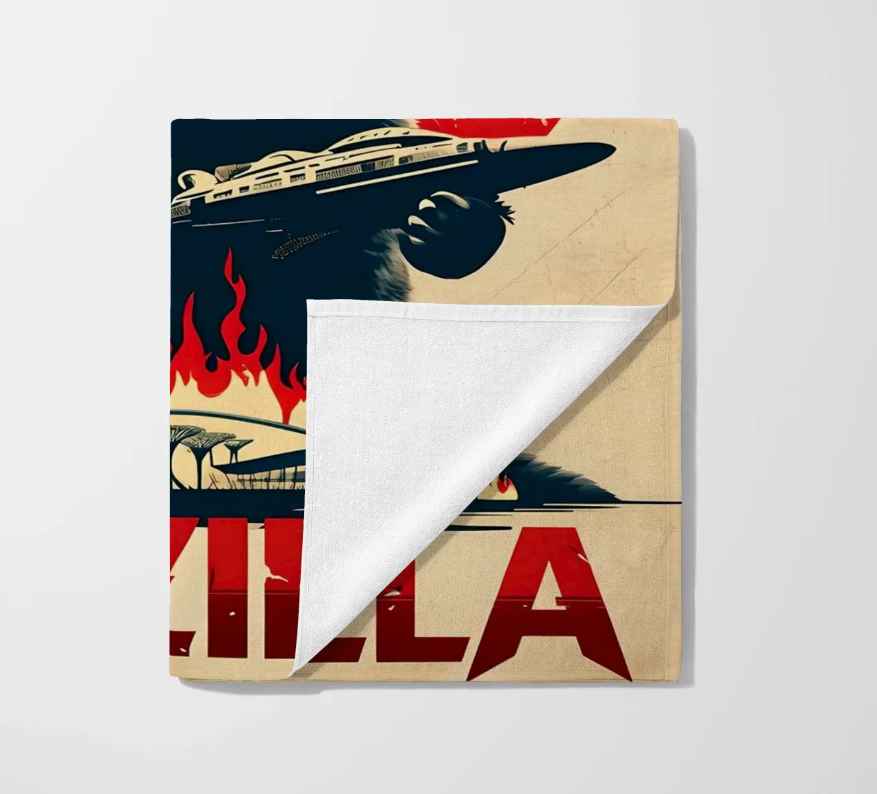 Catzilla vintage poster telo mare da 🥝 KIWI STORE