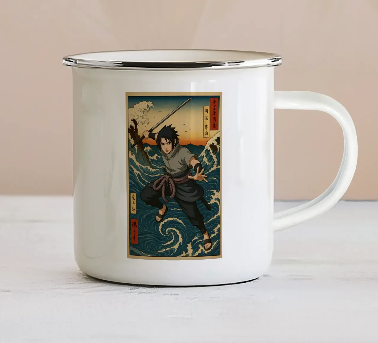 Vintage sasuke Japan Art tazza in smalto da KakiHanryJP
