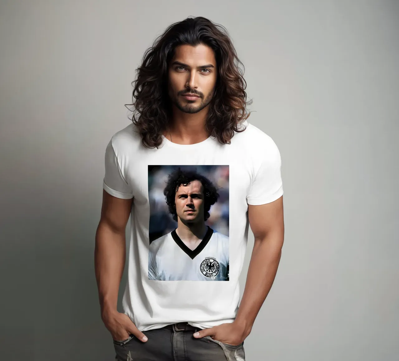Franz Beckenbauer t-shirt by Low poly art