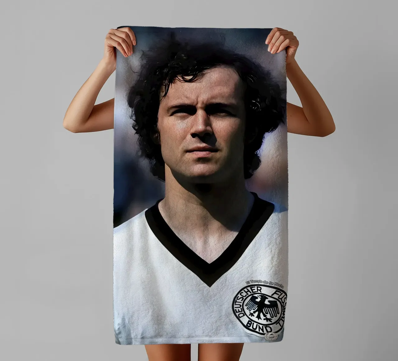 Franz Beckenbauer asciugamano da bagno da Low poly art
