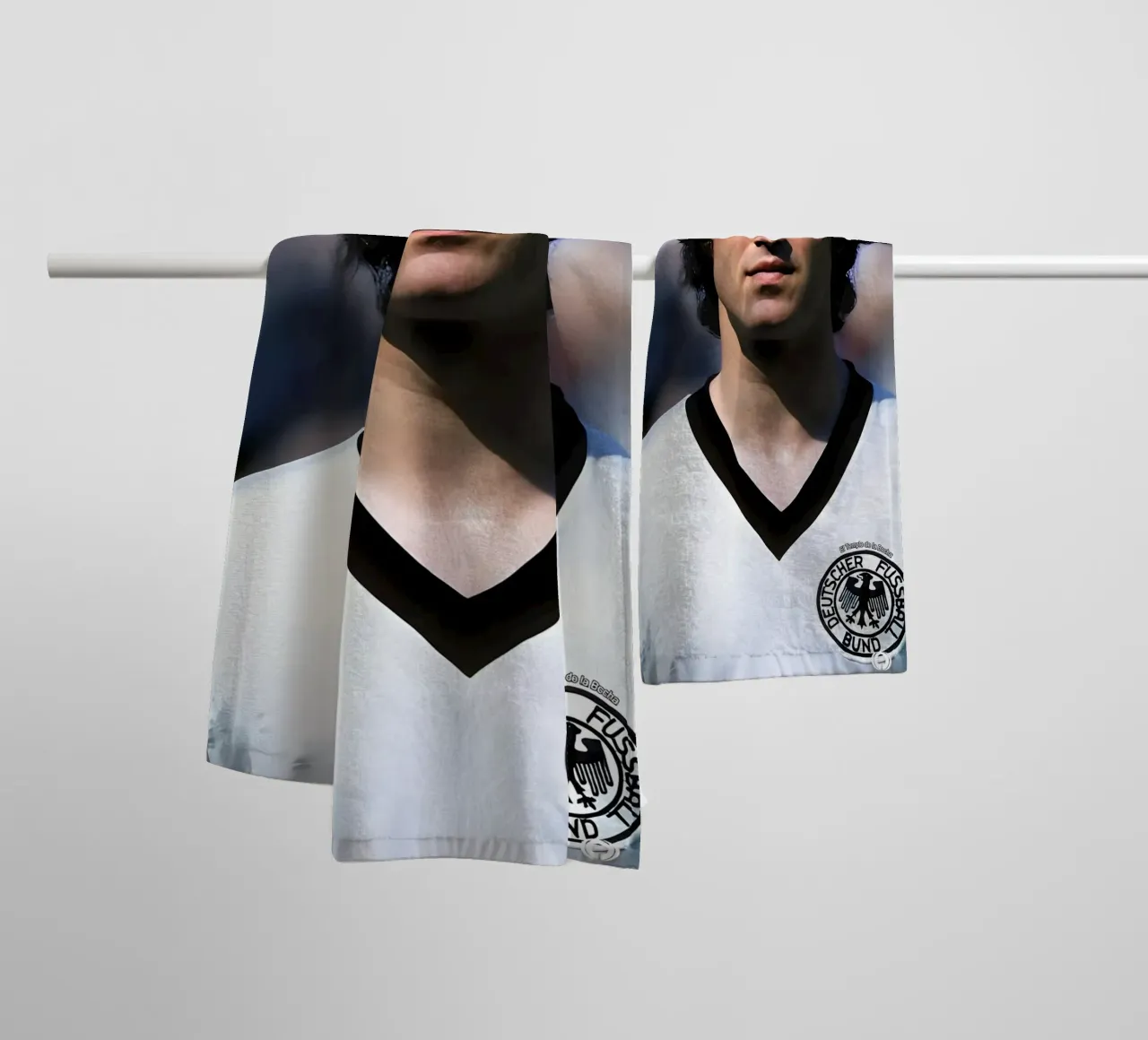 Franz Beckenbauer asciugamano da bagno da Low poly art