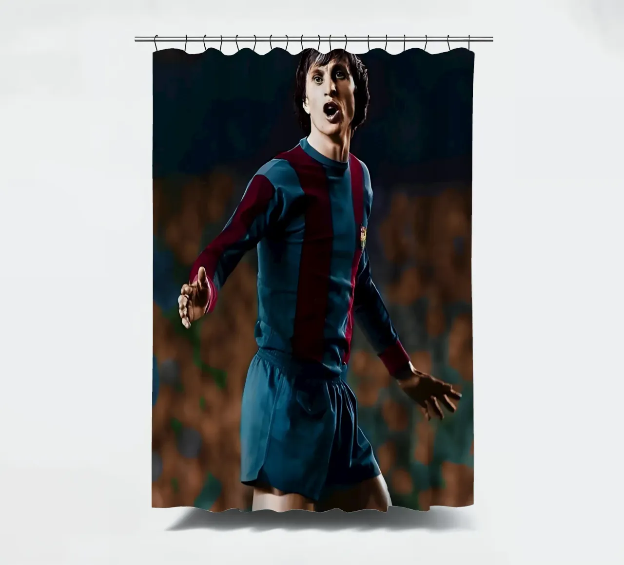 Johan Cruyff tenda da doccia da Low poly art