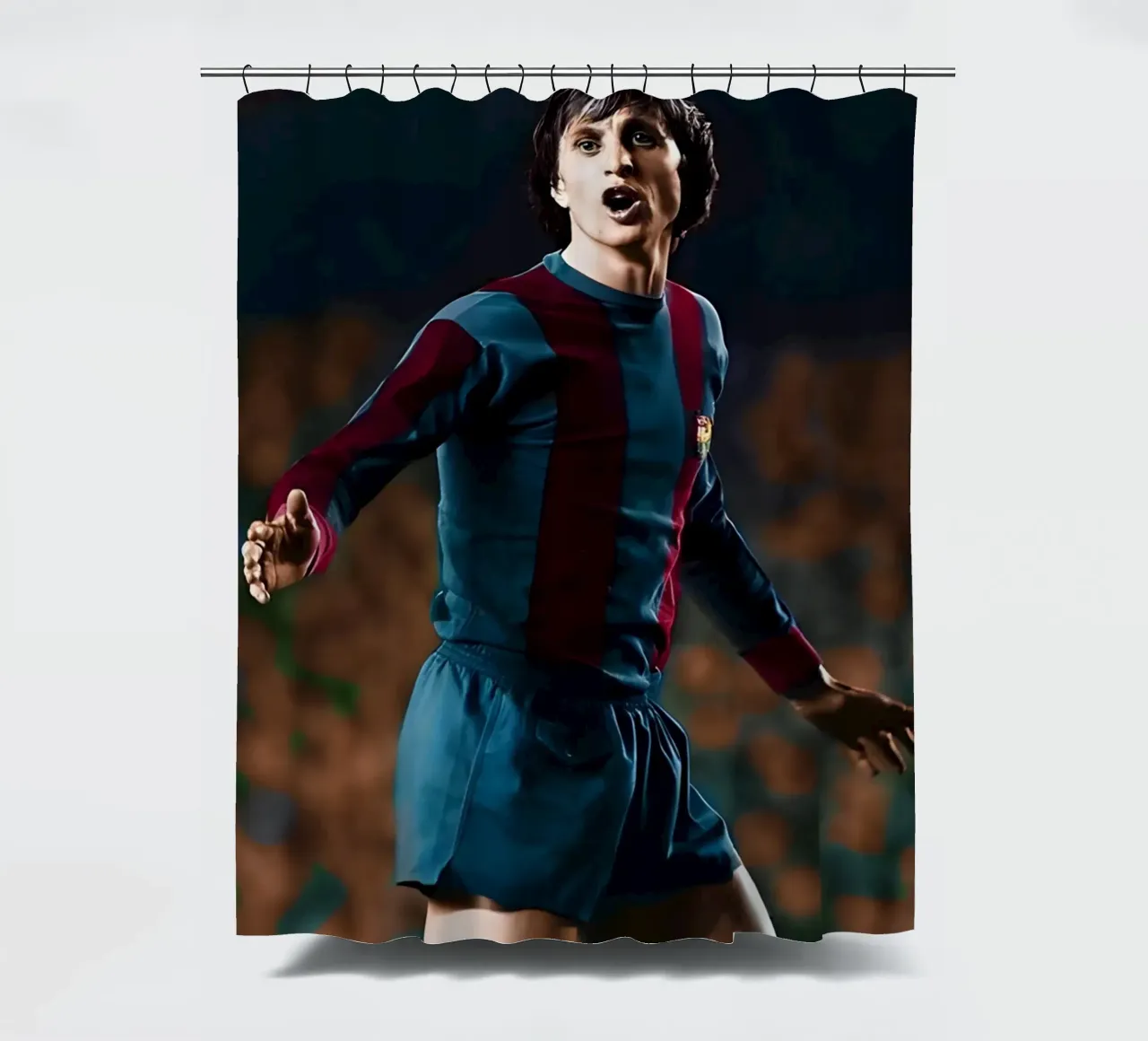 Johan Cruyff tenda da doccia da Low poly art