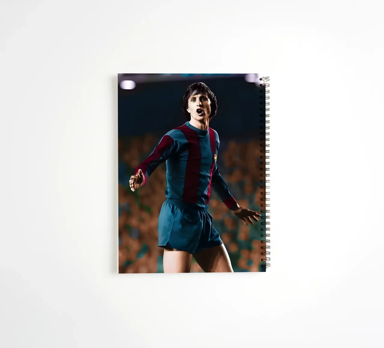 Johan Cruyff spiral notebook by Low poly art