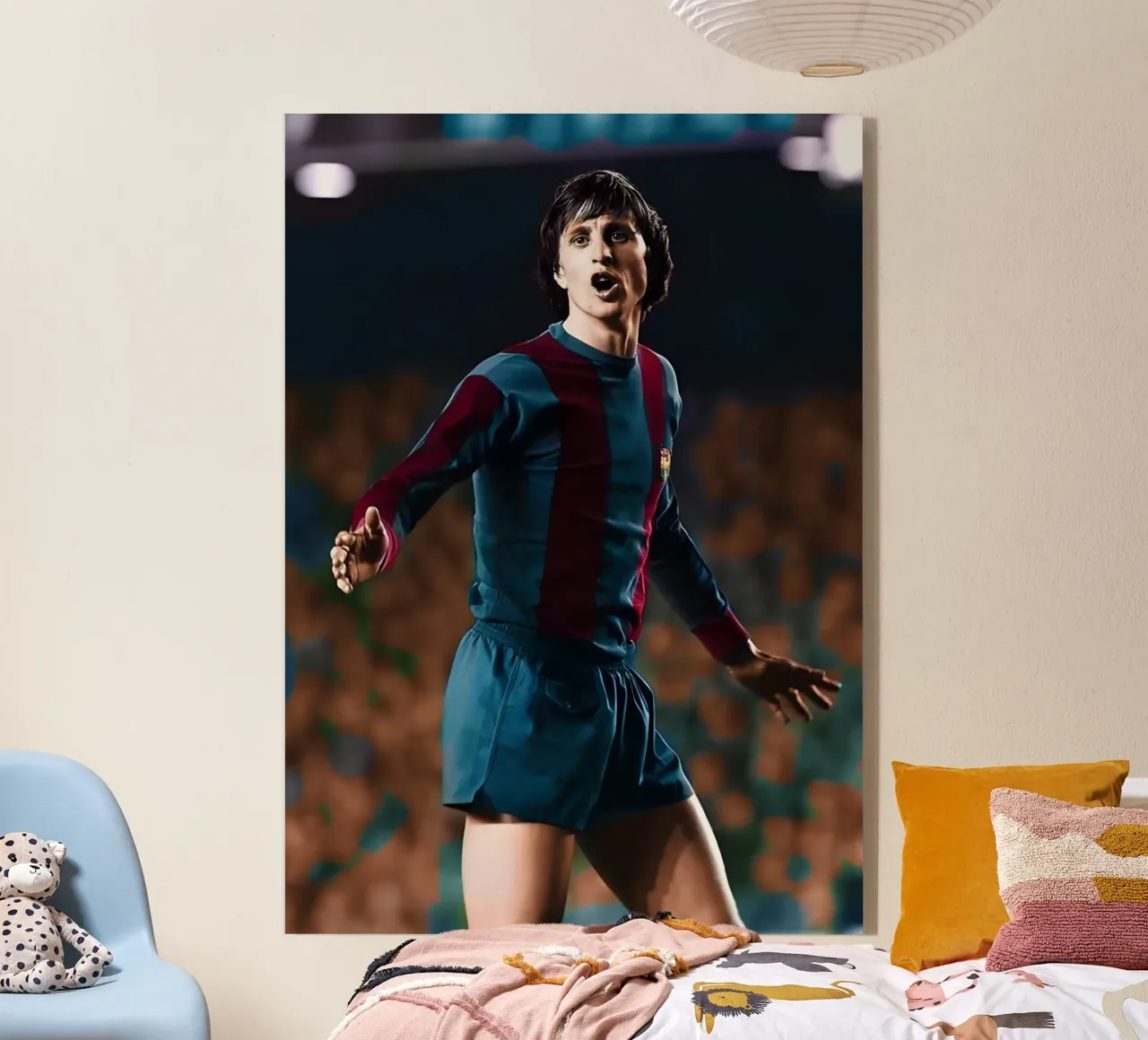 Johan Cruyff plexiglass da Low poly art