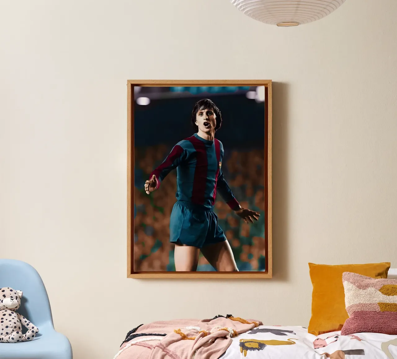 Johan Cruyff tela da Low poly art