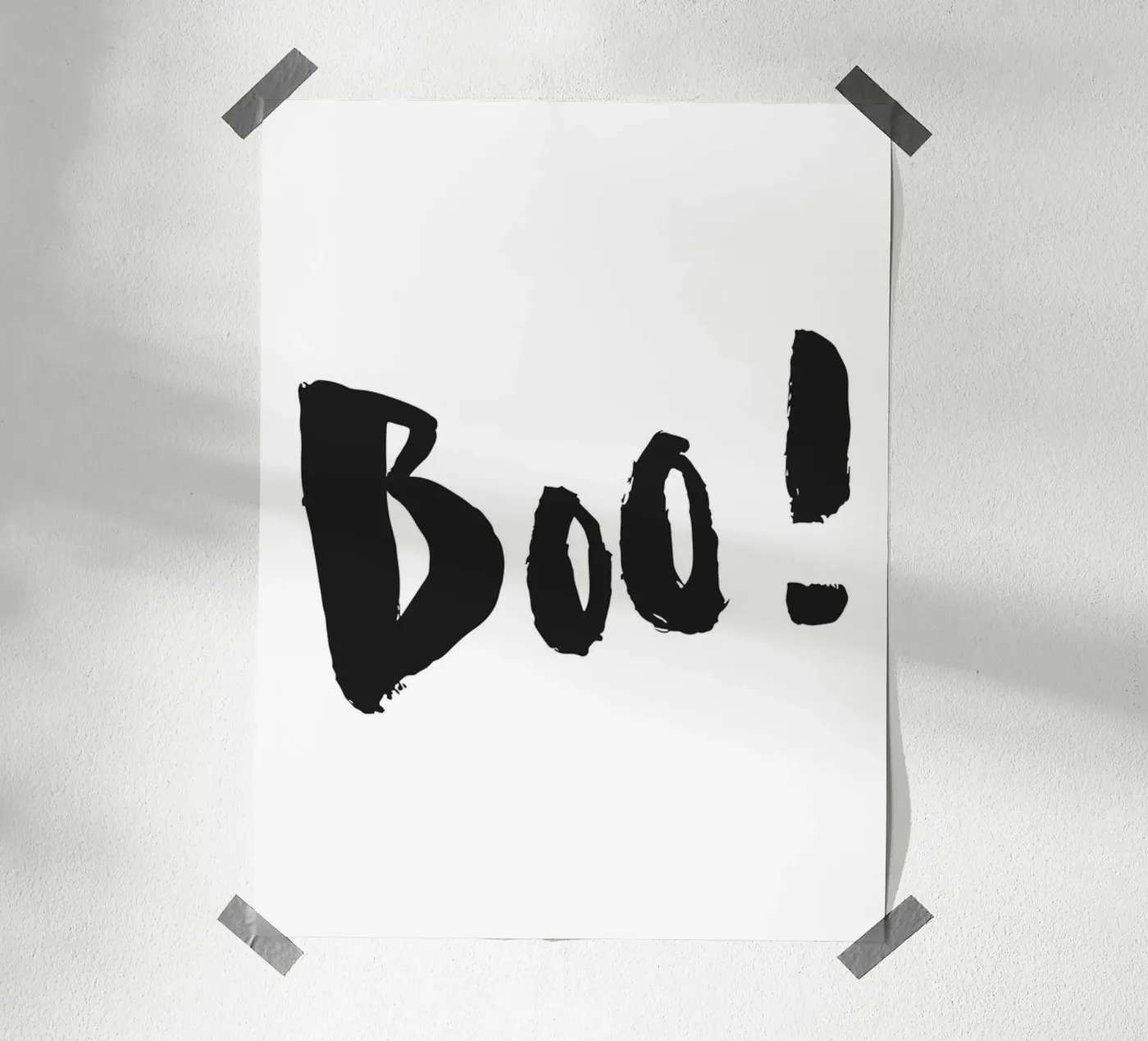 Boo! Typografie poster da Brushmeetspaper