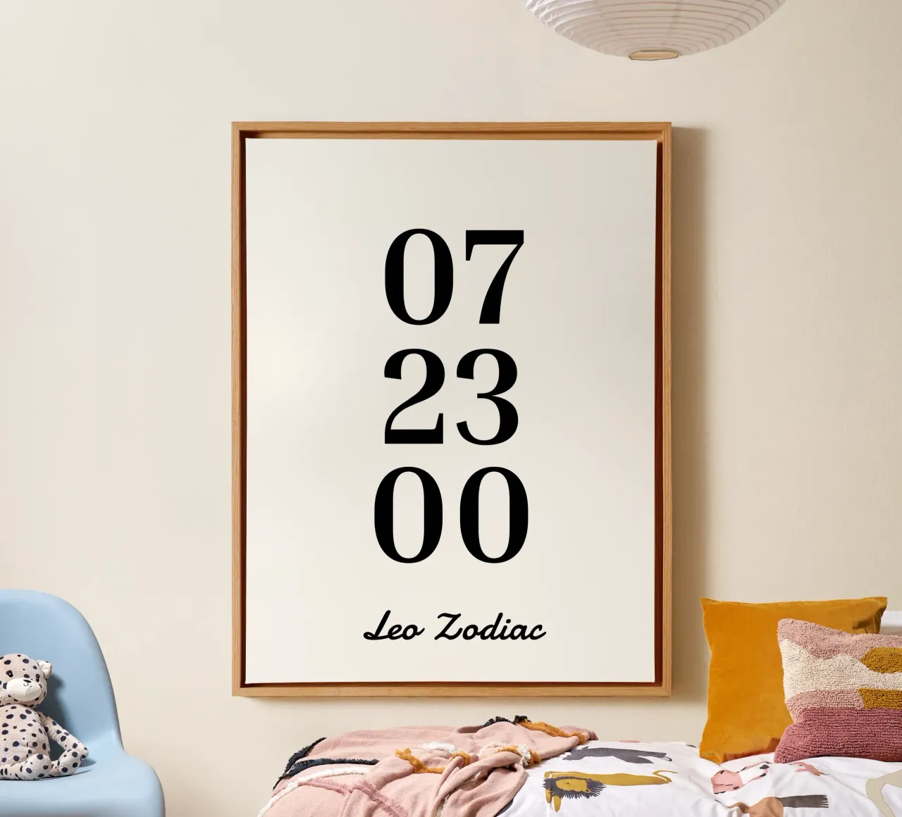 Gepersonaliseerde dierenriem canvas met Baklijst van YV TYPOGRAPHY