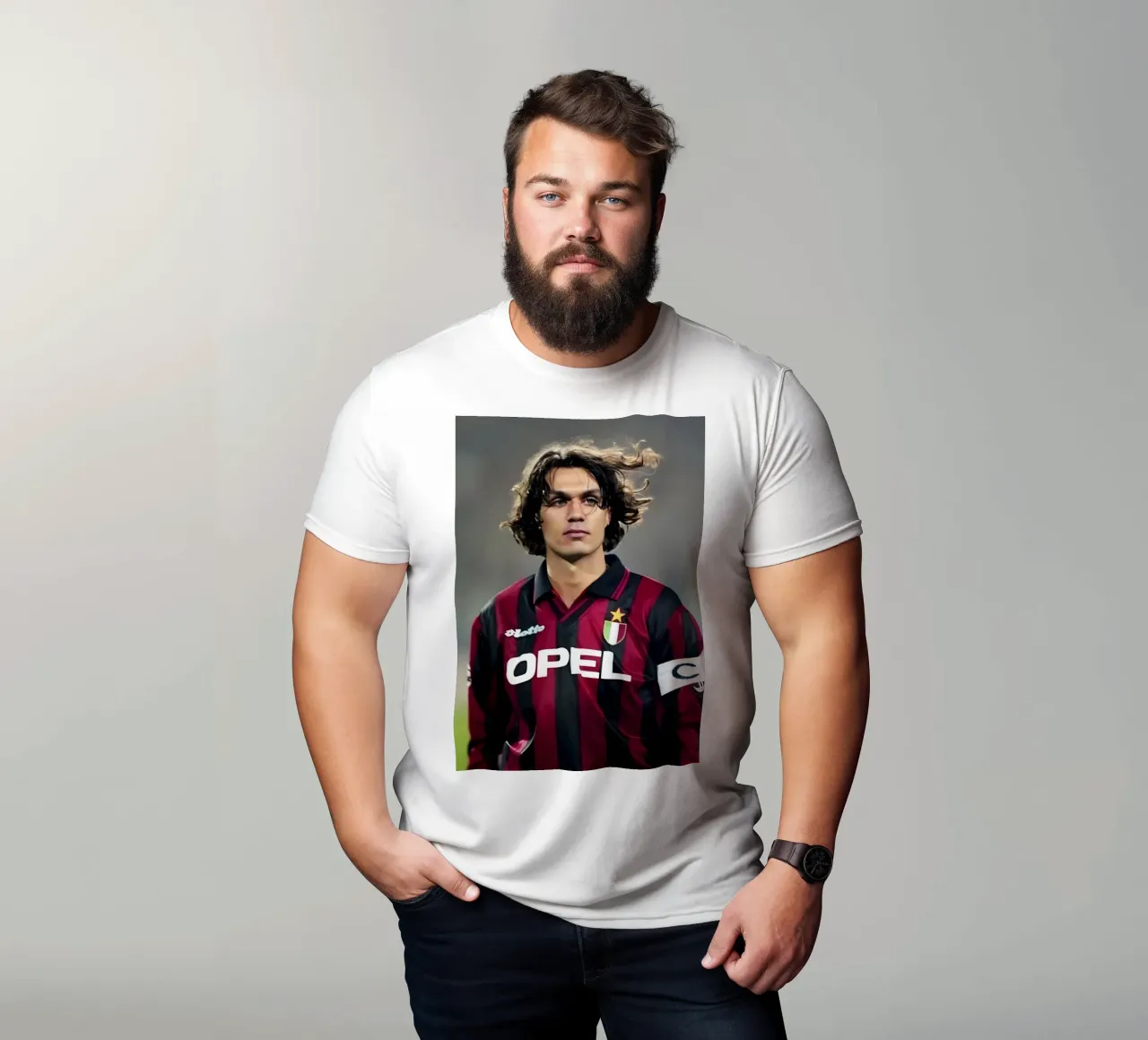 Paolo Maldini t-shirt da Low poly art