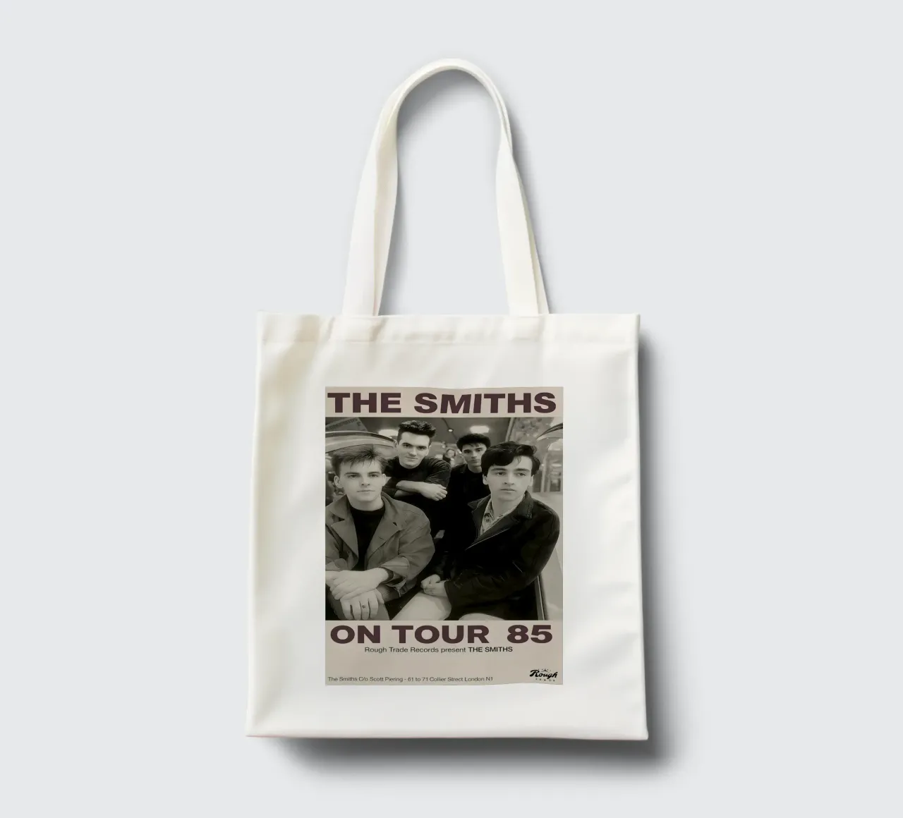 KOATY Canvas Wall Art The Smiths on Tour 1985 Vintage Home tote bag by DGUnder