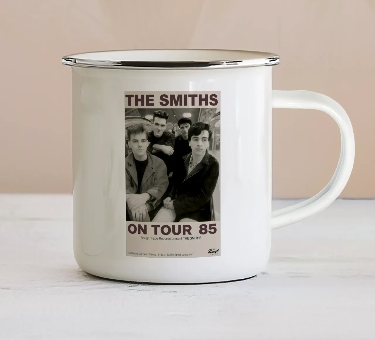 KOATY Canvas Wall Art The Smiths on Tour 1985 Vintage Home tazza in smalto da DGUnder