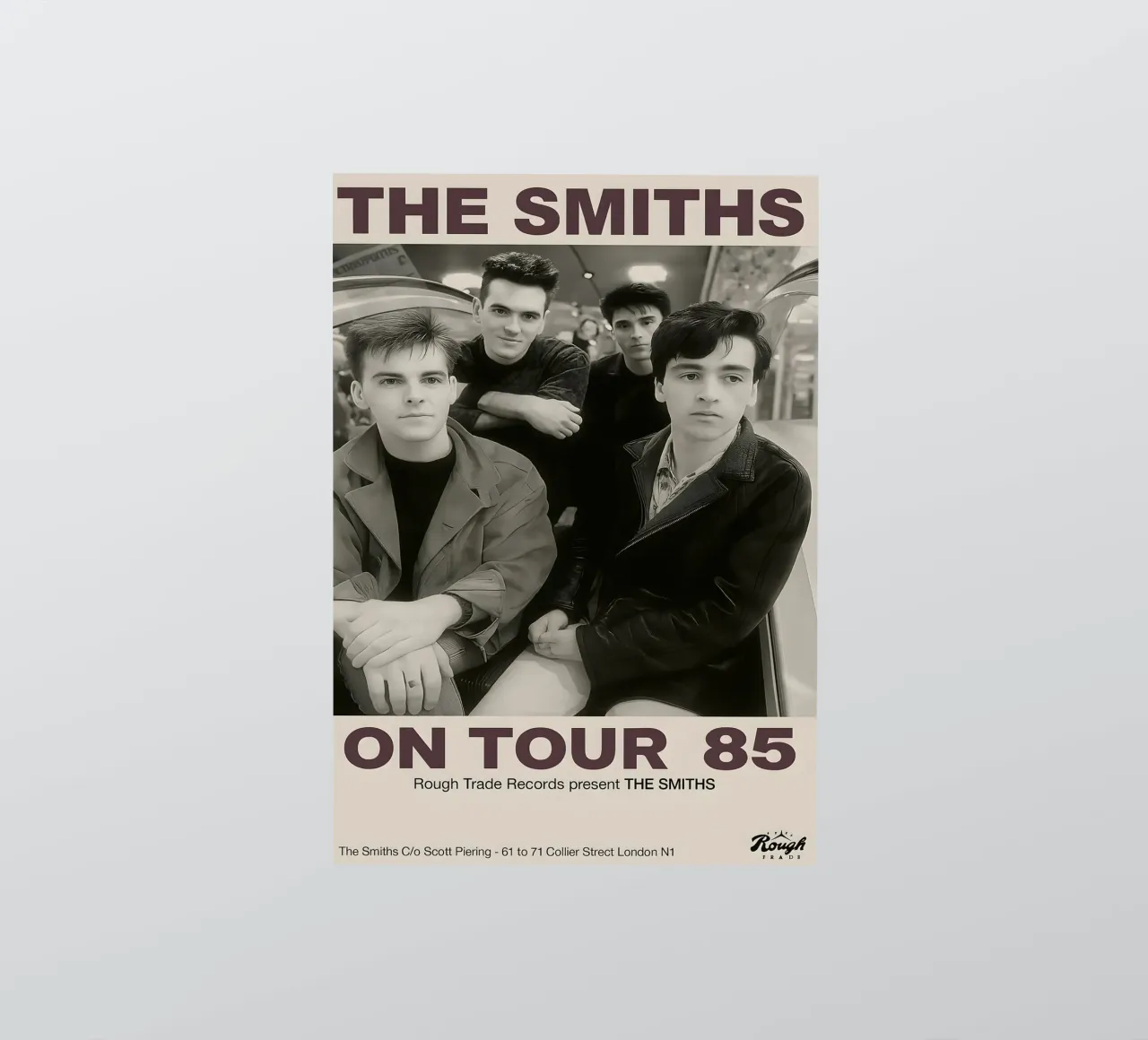 KOATY Canvas Wall Art The Smiths on Tour 1985 Vintage Home sticker by DGUnder