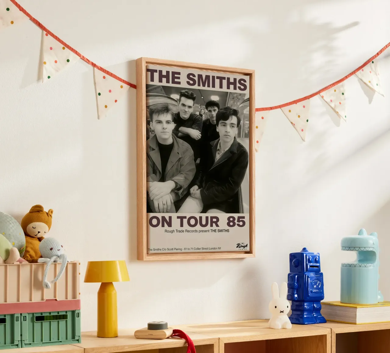 KOATY Canvas Wall Art The Smiths on Tour 1985 Vintage Home canvas by DGUnder