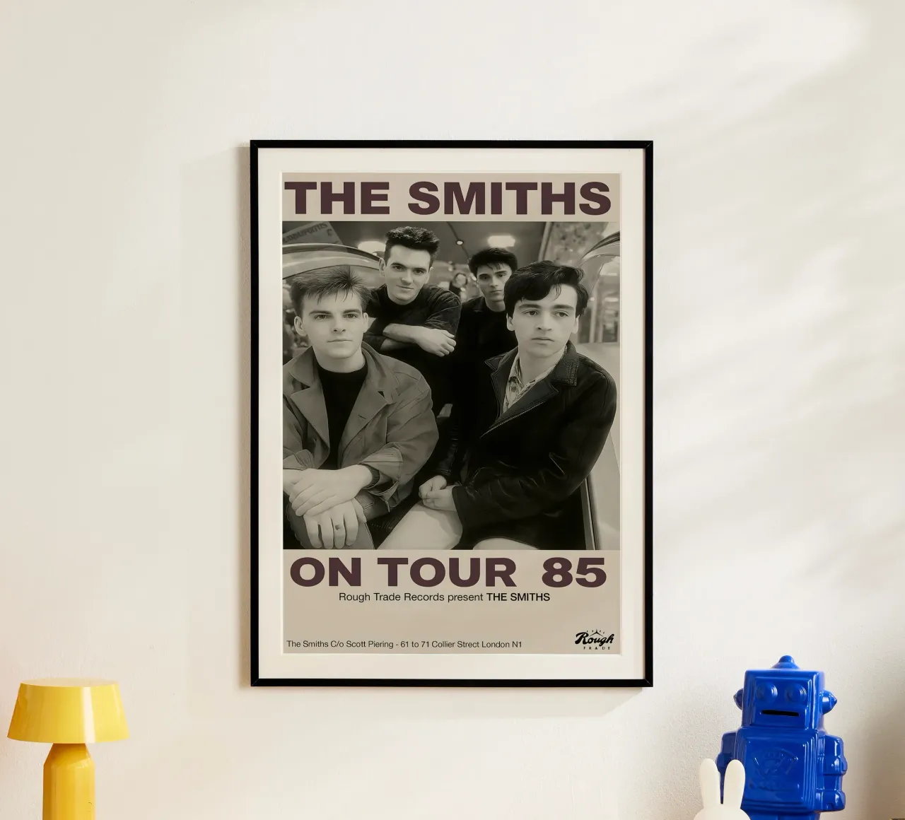 KOATY Canvas Wall Art The Smiths on Tour 1985 Vintage Home poster con telaio in legno da DGUnder
