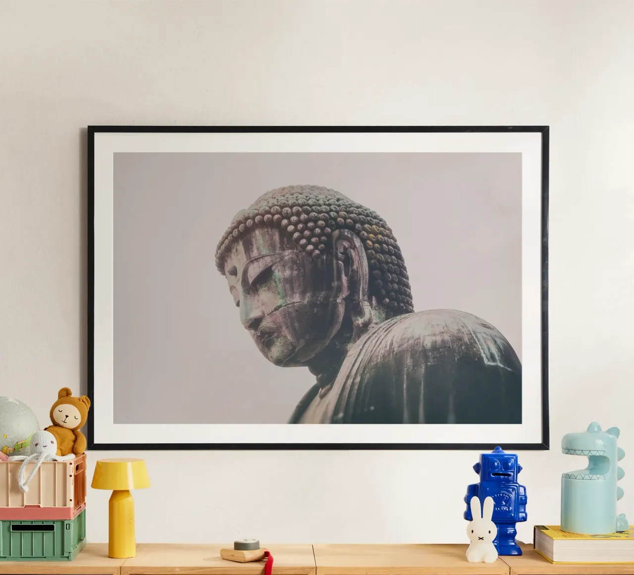 Grande Buddha 2 poster con telaio in plastica da thetraveller