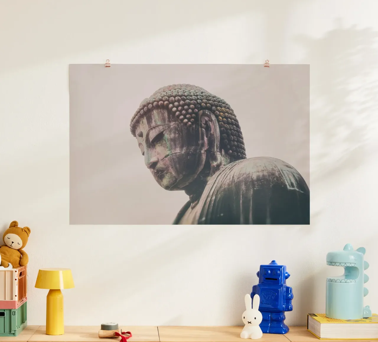 Grande Buddha 2 poster con telaio in plastica da thetraveller