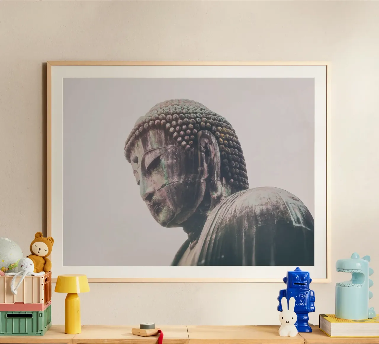 Grande Buddha 2 poster con telaio in plastica da thetraveller