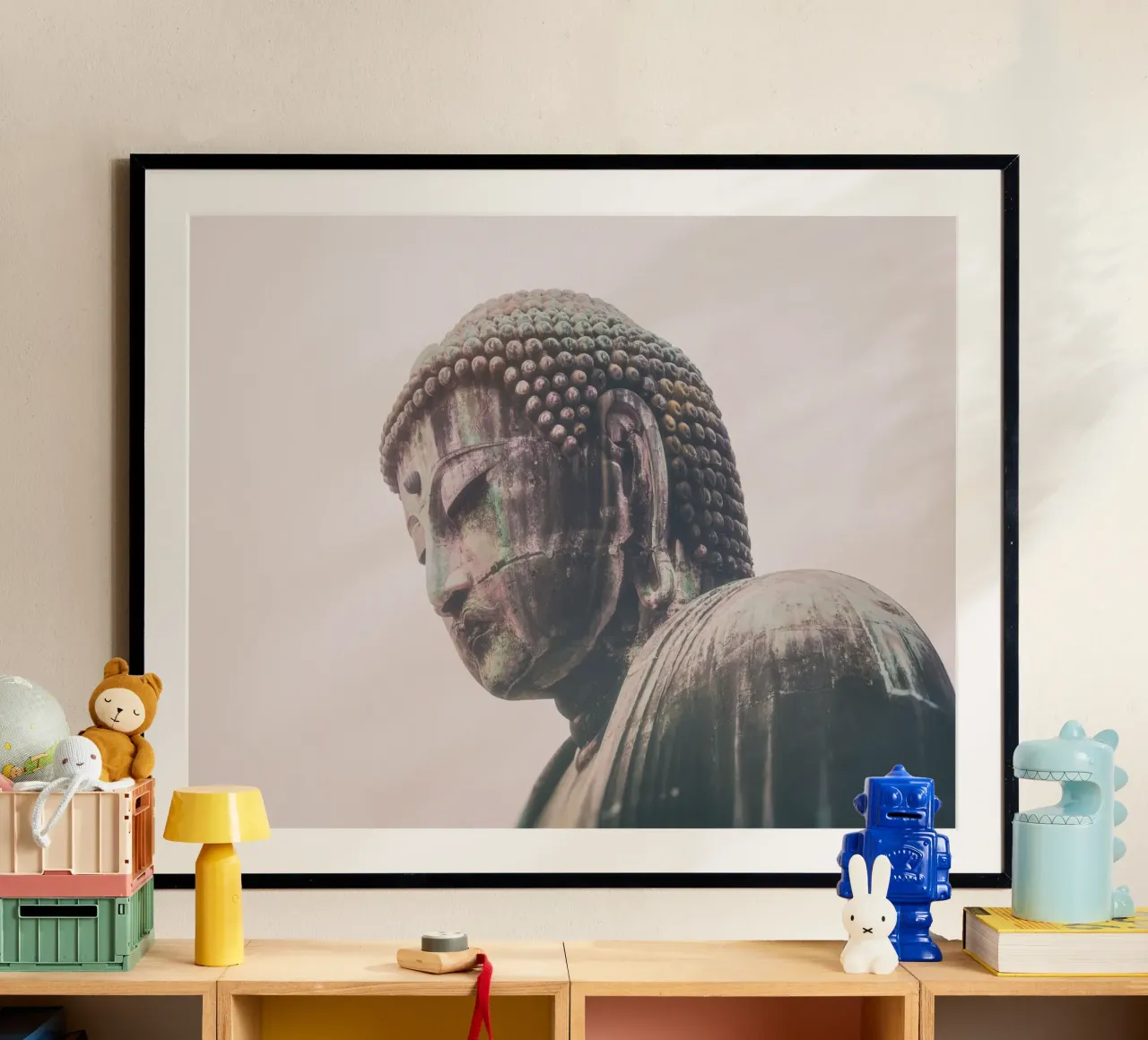 Grande Buddha 2 poster con telaio in plastica da thetraveller