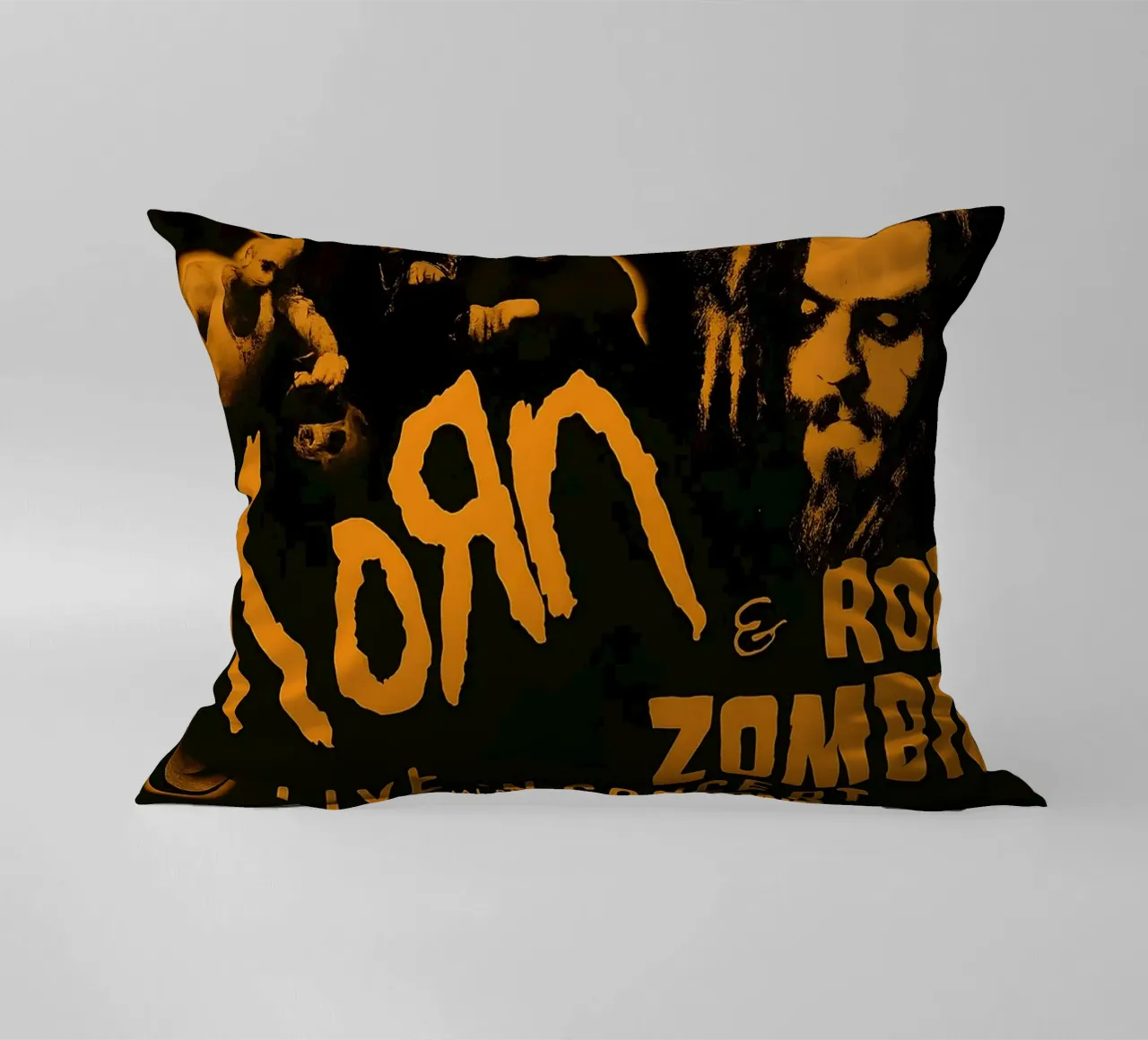 KORN Rob Zombie Poster decorative cushion by DGUnder
