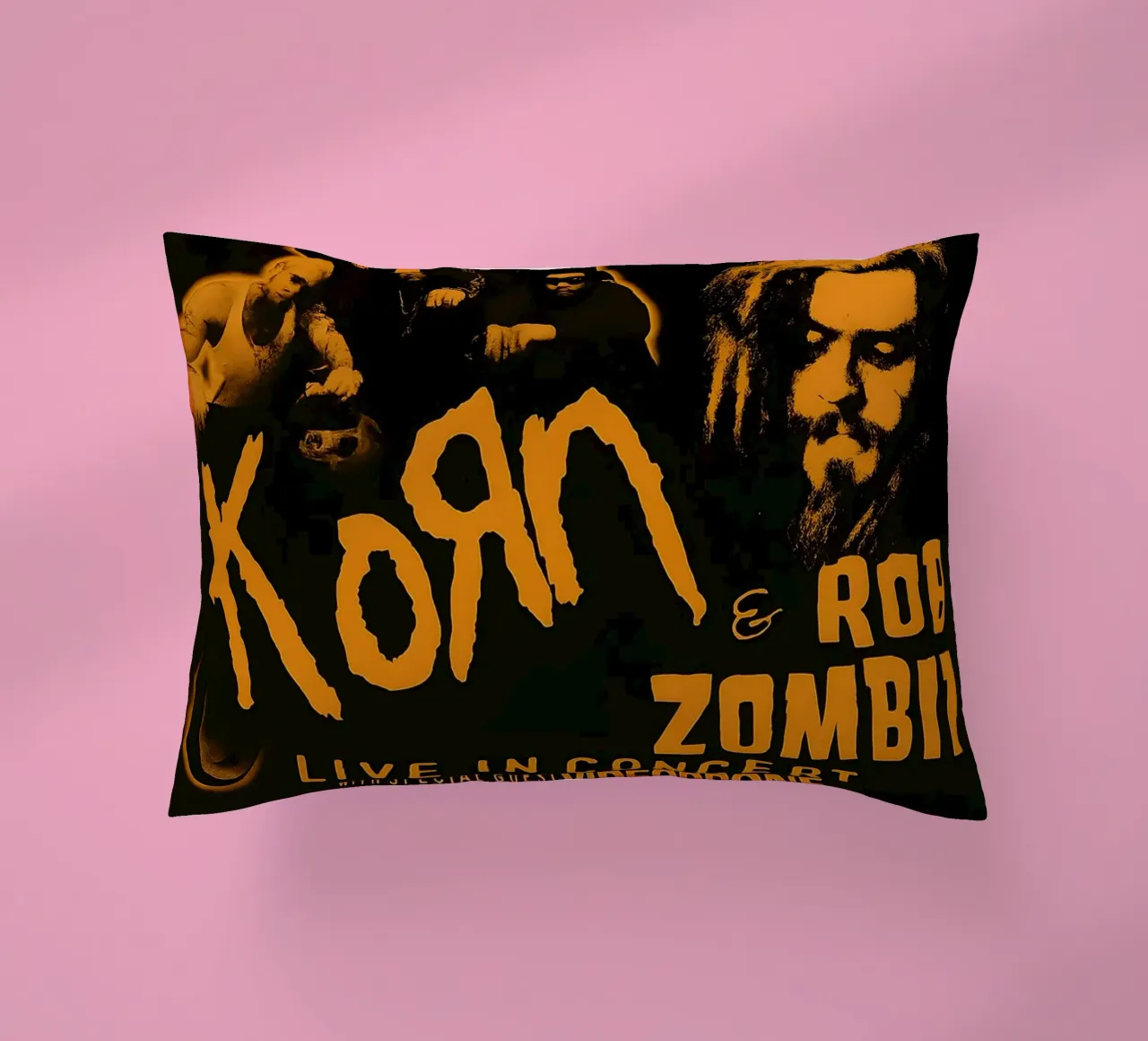 KORN Rob Zombie Poster decorative cushion by DGUnder