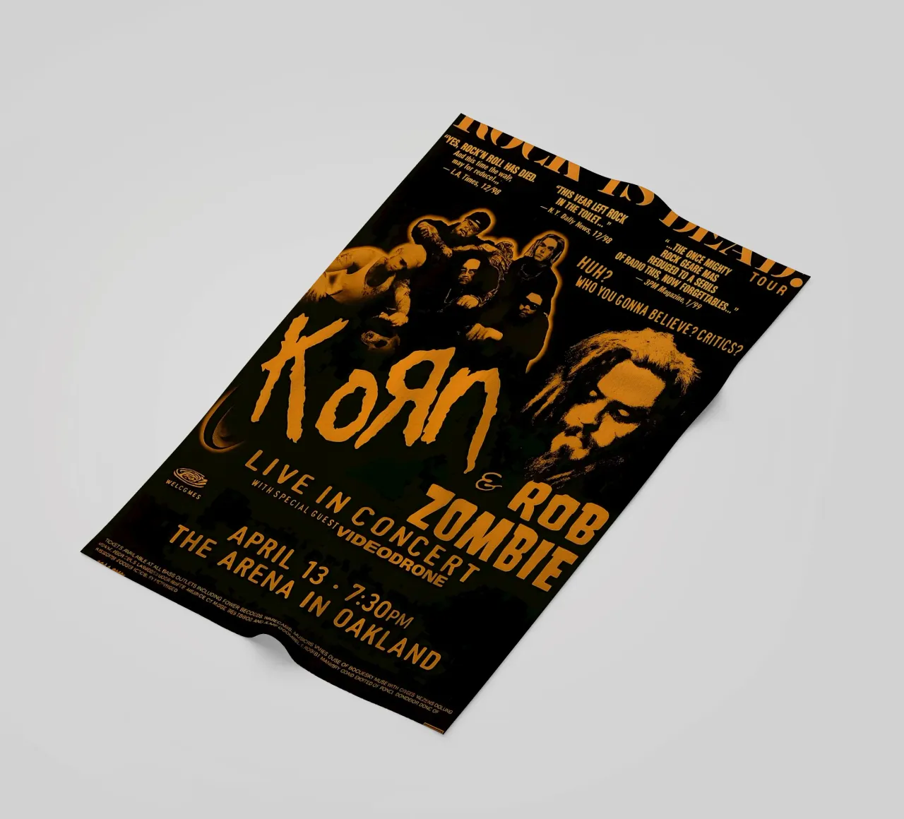 KORN Rob Zombie Poster telo mare da DGUnder