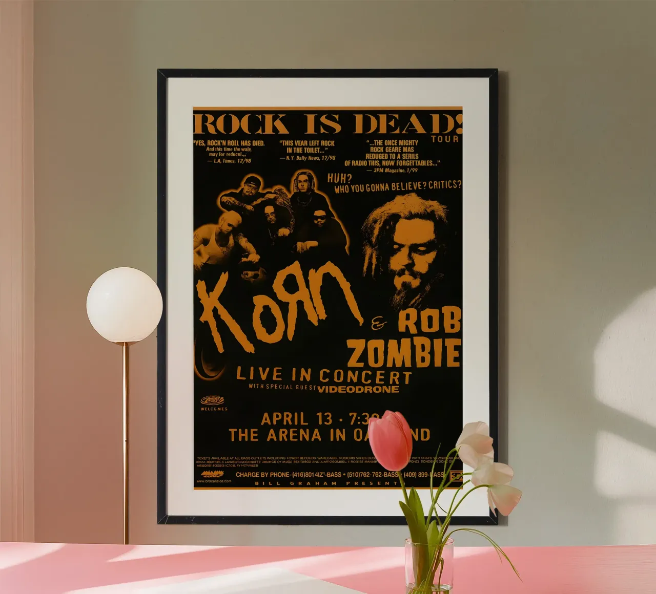 KORN Rob Zombie Poster carta hahnemühle da DGUnder