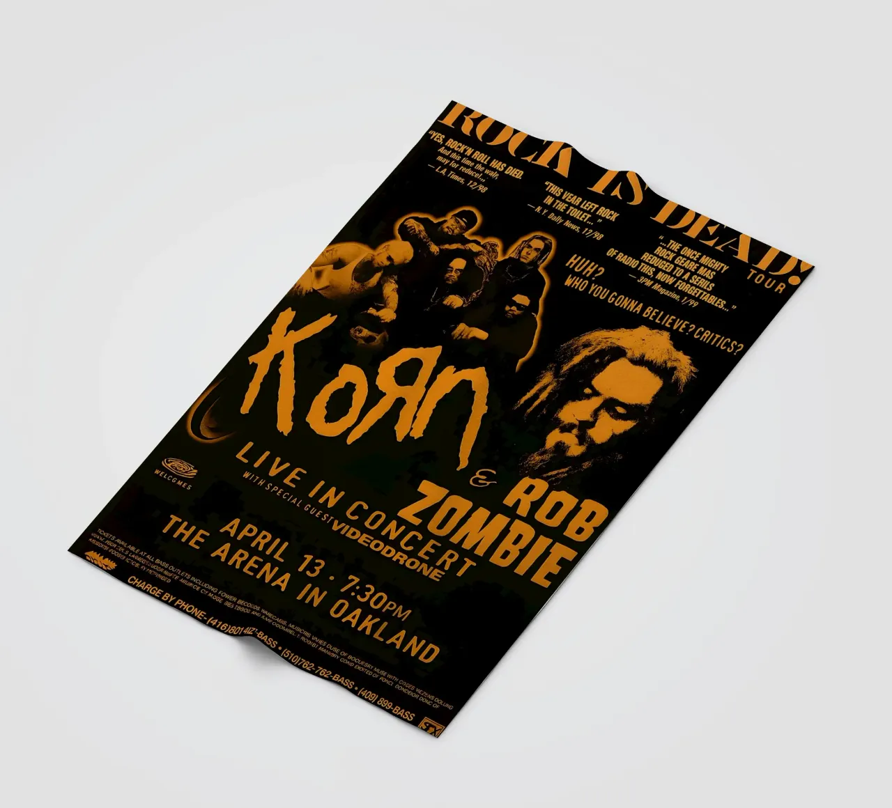 KORN Rob Zombie Poster coperta in pile da DGUnder