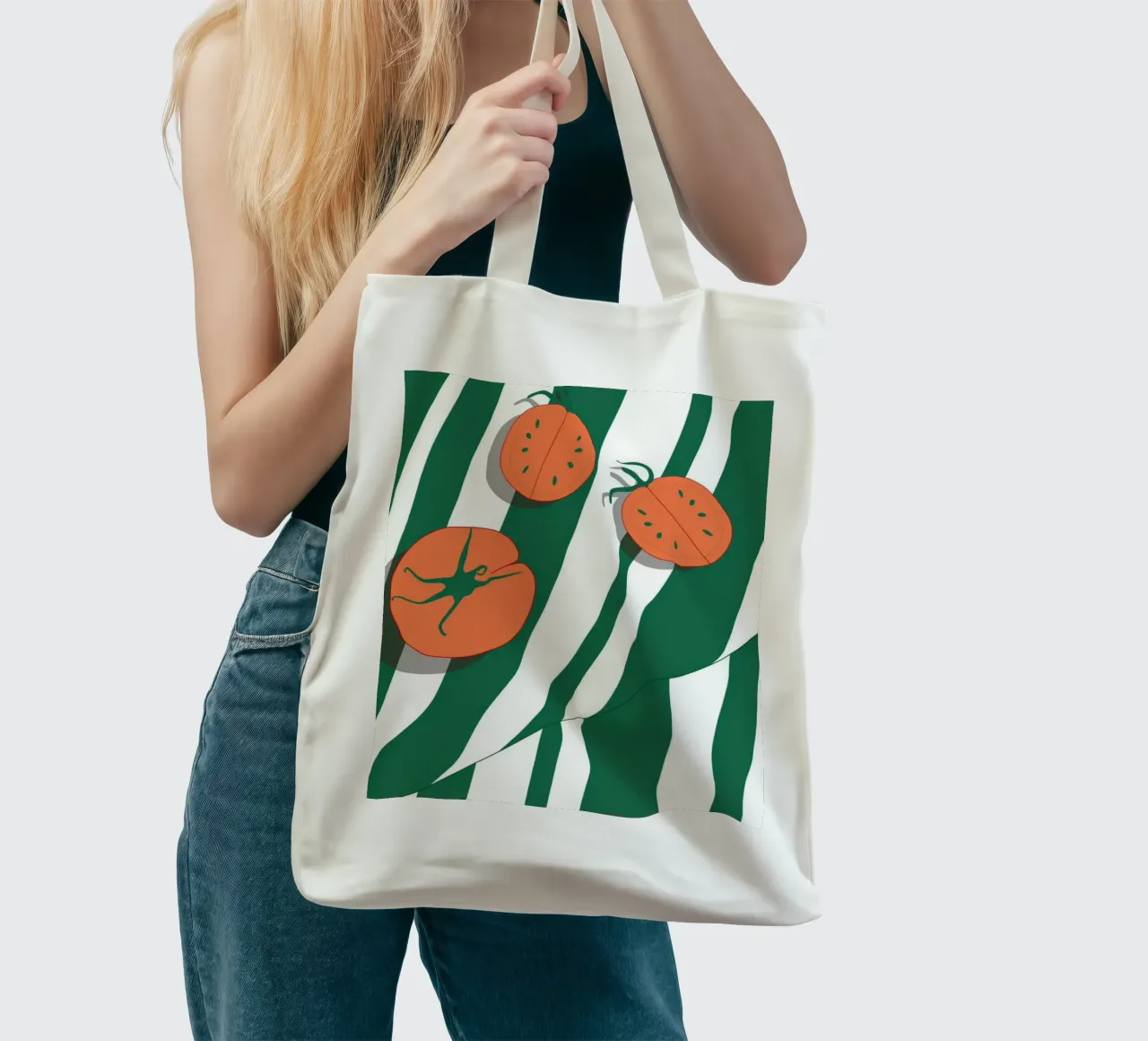 Picnic con i pomodori borsa in juta da studio bassotto