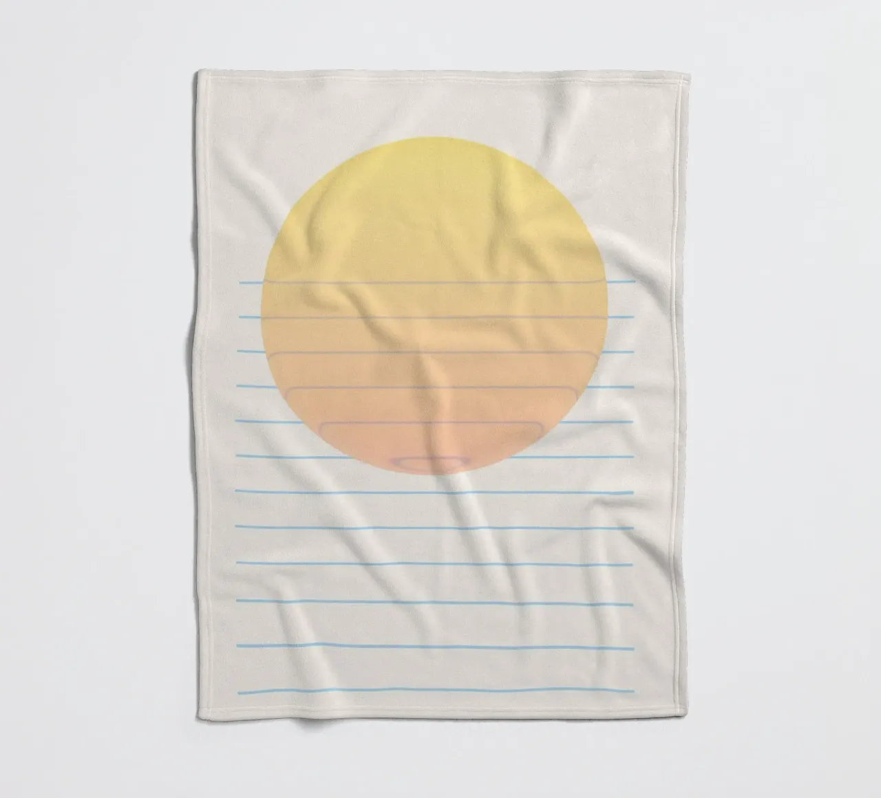 Abstract sunset by the sea fleece blanket by Katja Stehle Design