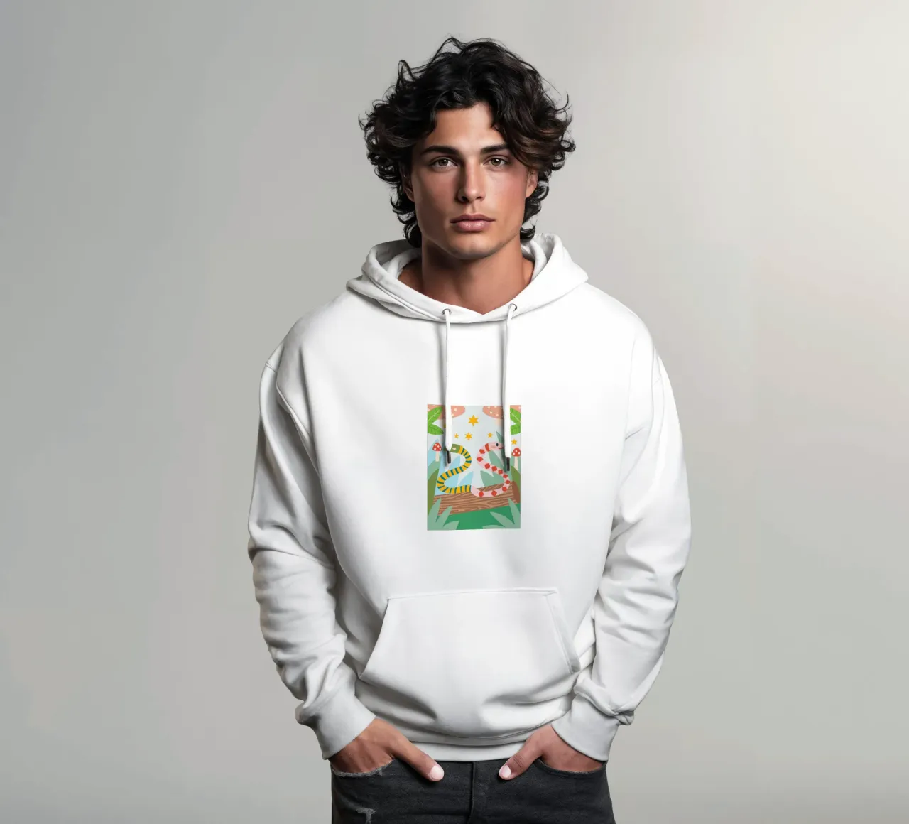 Due serpenti felpa con cappuccio da CUTE ANIMALS