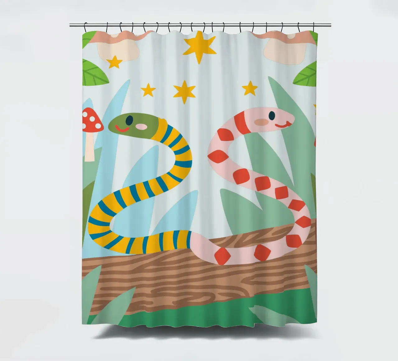 Two Snakes shower curtain by CUTE ANIMALS