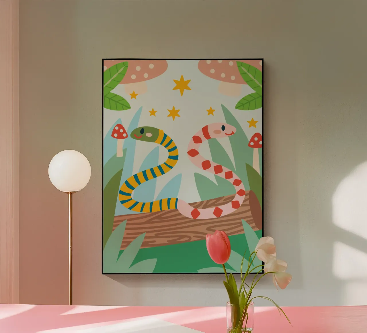 Two Snakes acryl van CUTE ANIMALS