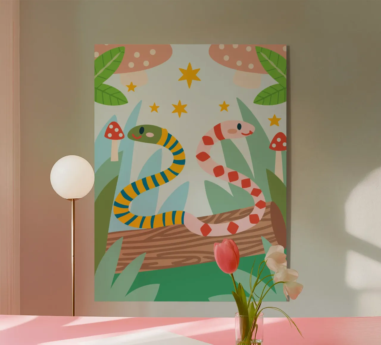 Two Snakes acryl van CUTE ANIMALS