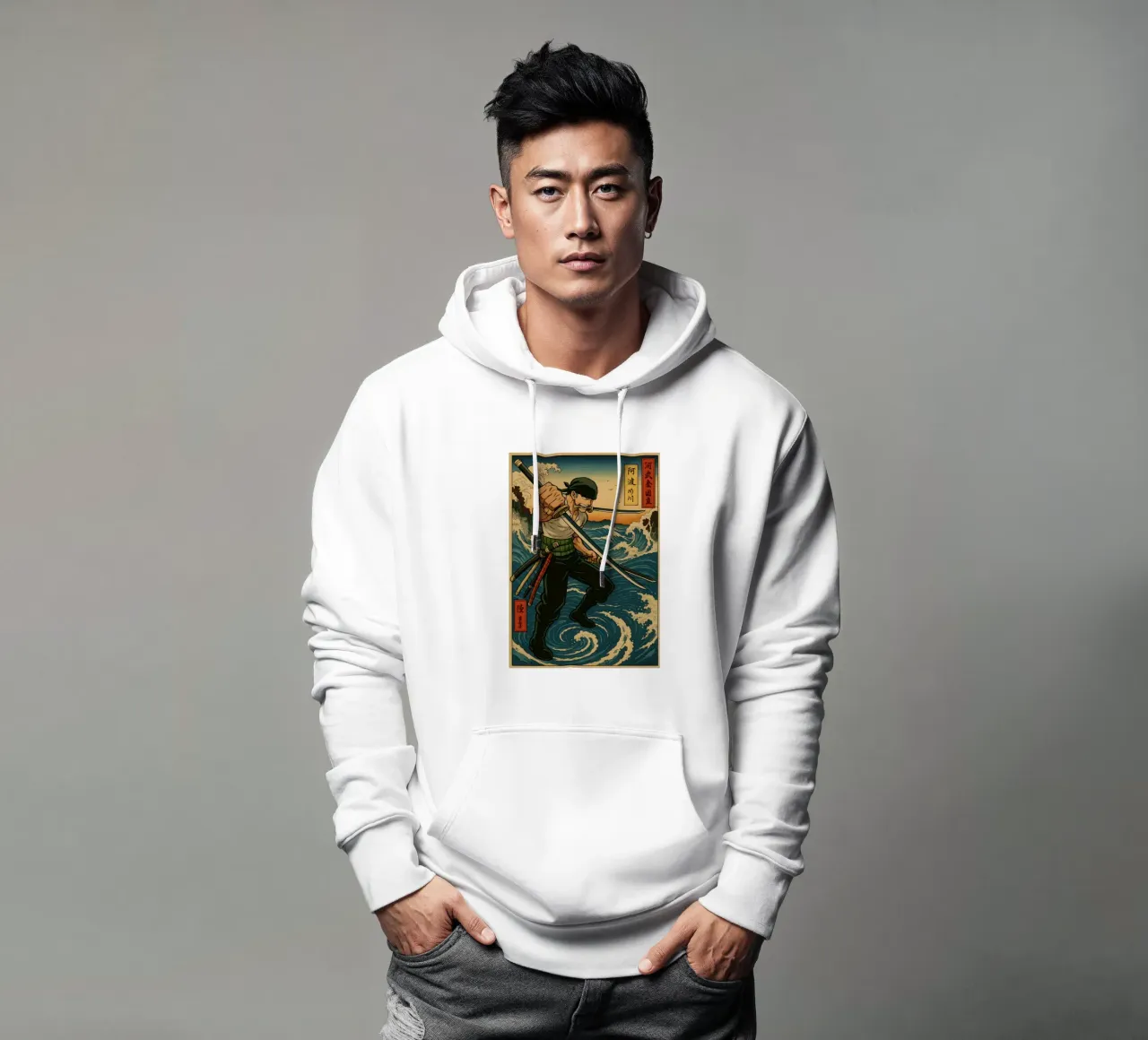 Vintage Roronoa Zoro Japan Art felpa con cappuccio da KakiHanryJP
