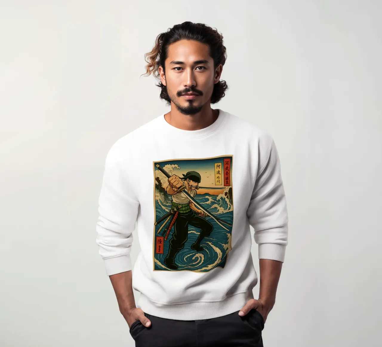 Vintage Roronoa Zoro Japan Art felpa da KakiHanryJP