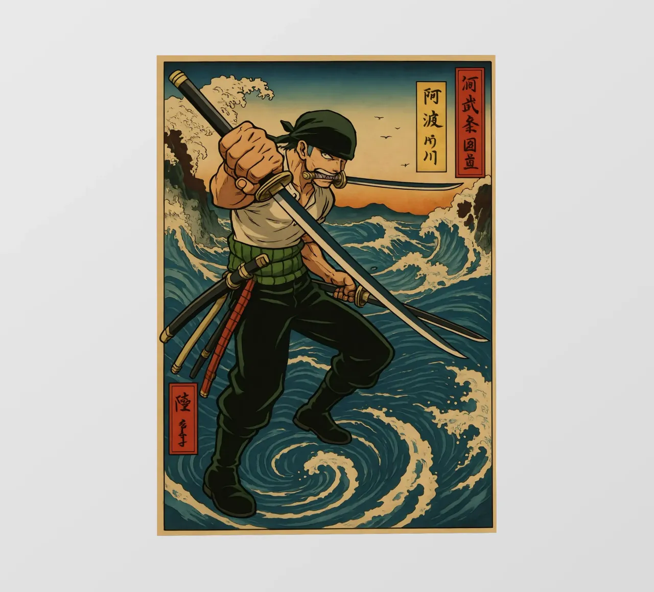 Vintage Roronoa Zoro Japan Art telo in pvc da KakiHanryJP