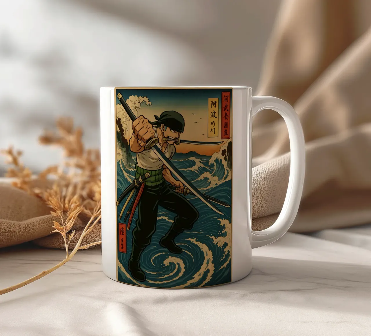 Vintage Roronoa Zoro Japan Art tazza in ceramica da KakiHanryJP