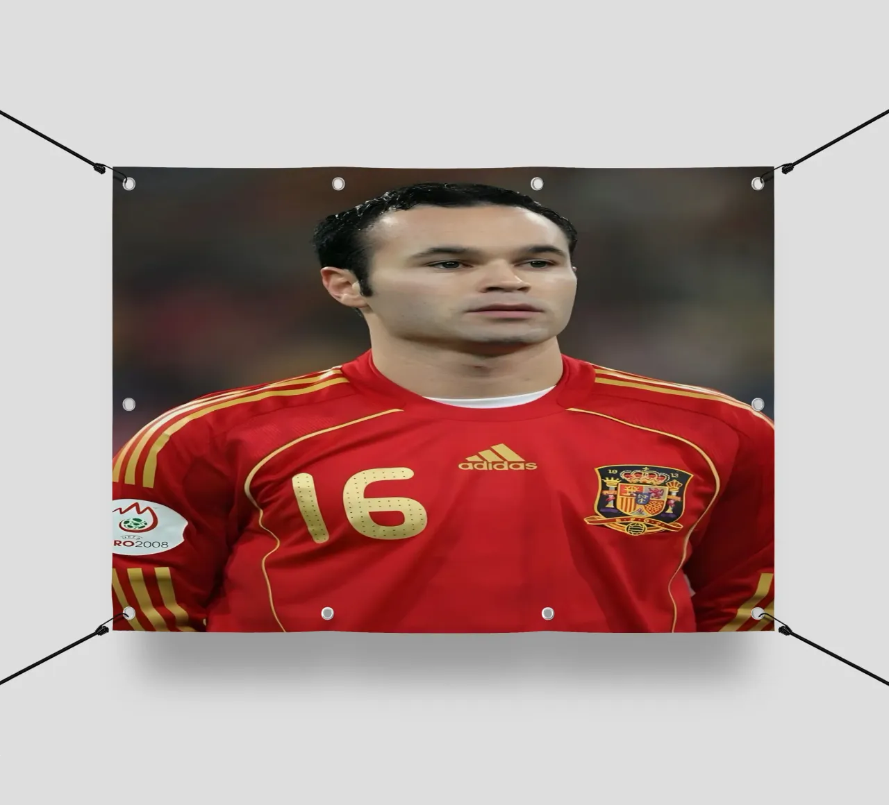Andrés Iniesta telo in pvc da Low poly art