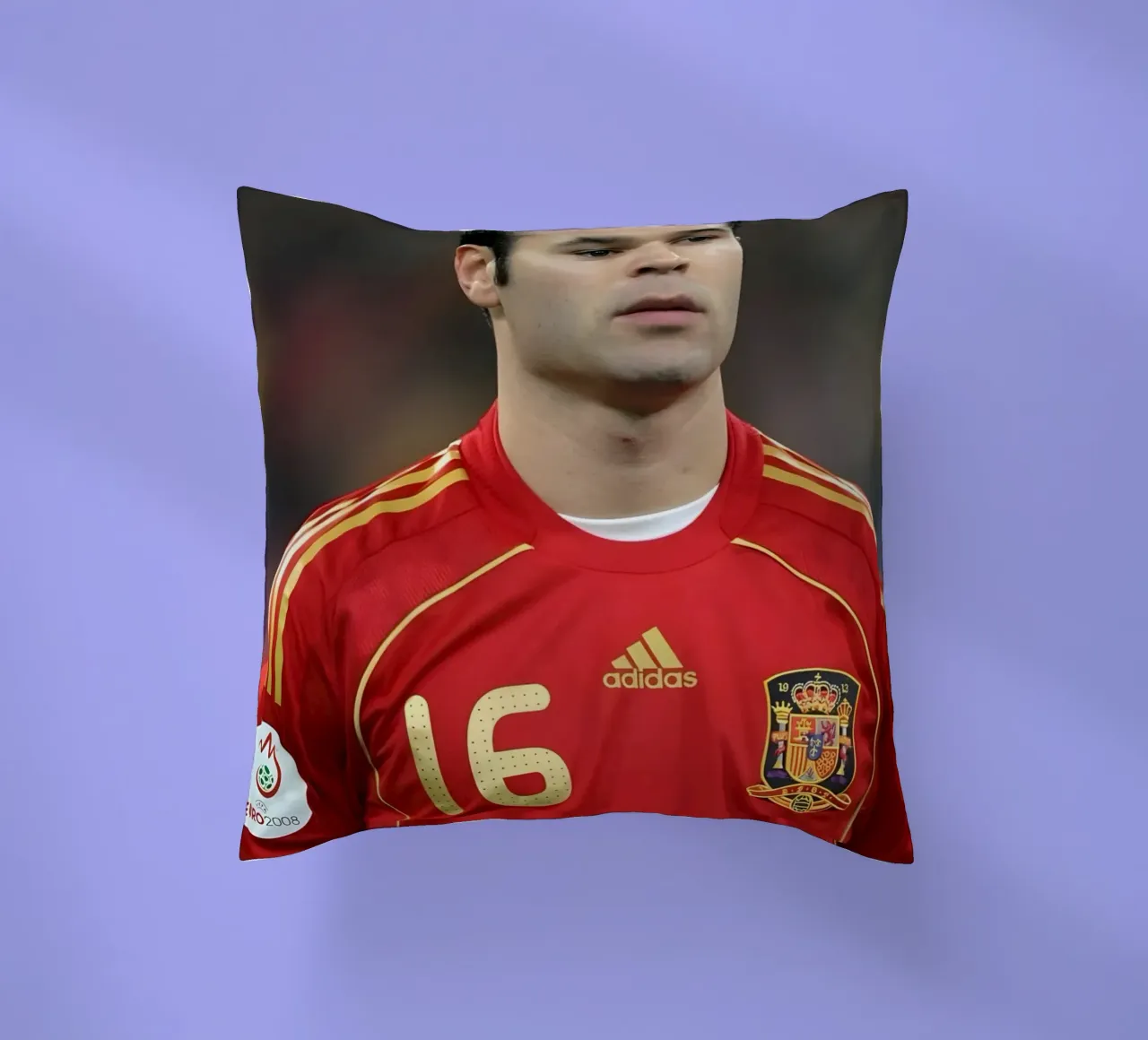 Andrés Iniesta cuscino da Low poly art